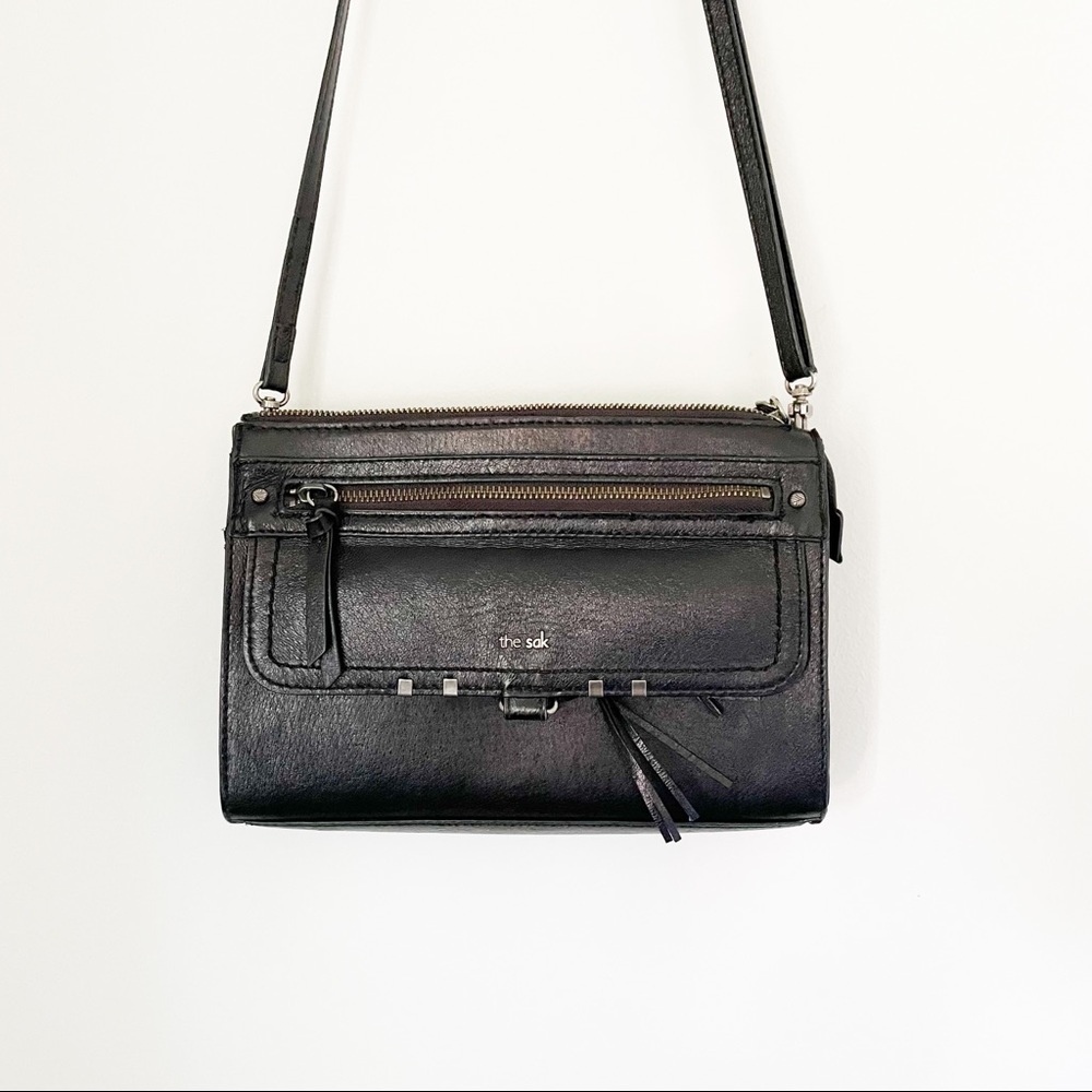 The Sak / Leather Moto Convertible Crossbody Bag